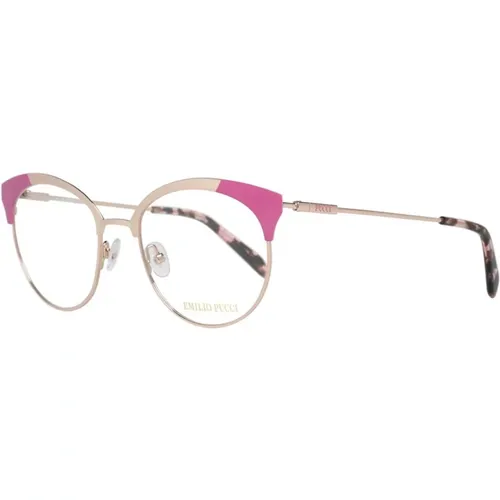 Goldene Runde Optische Brillen für Frauen - EMILIO PUCCI - Modalova