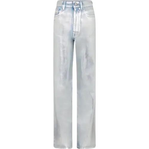 Metallic Straight Leg Jeans , female, Sizes: W28, W29 - Paco Rabanne - Modalova