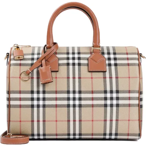 Vintage Check Medium Bauletto Bag , female, Sizes: ONE SIZE - Burberry - Modalova