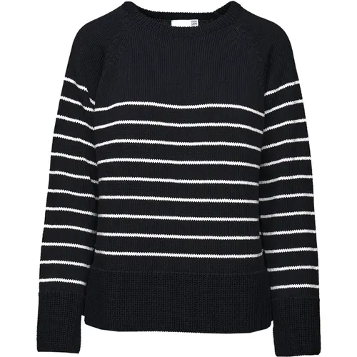 Long Sleeve Cotton Sweater Horizontal Stripes , female, Sizes: L, M, S, XL, XS, 2XL - Douuod Woman - Modalova
