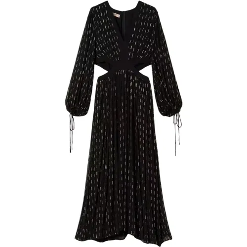 Embroidered Georgette Maxi Dress , female, Sizes: S, M - Twinset - Modalova