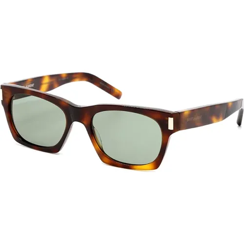 Green Havana Sunglasses SL 402-003 , unisex, Sizes: 54 MM - Saint Laurent - Modalova