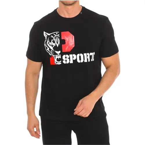 Kurzarm T-Shirt mit Markendruck,T-Shirt mit kurzem Ärmel und Markendruck - Plein Sport - Modalova