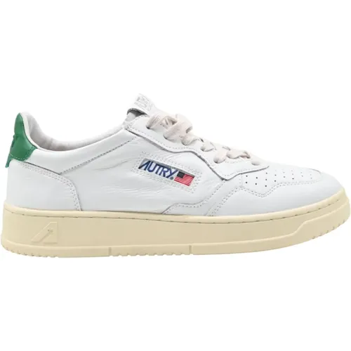 Low Man Leather Sneakers Green , male, Sizes: 8 UK - Autry - Modalova