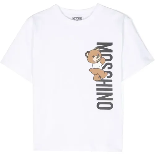 Teddy Bear Weißes T-Shirt Moschino - Moschino - Modalova