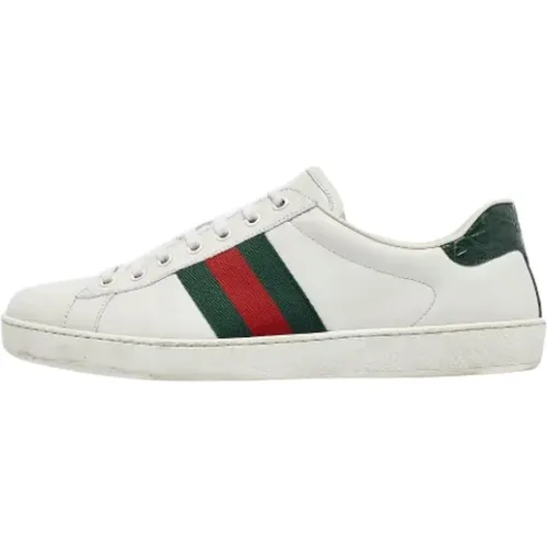 Pre-owned Leather sneakers , male, Sizes: 9 UK - Gucci Vintage - Modalova