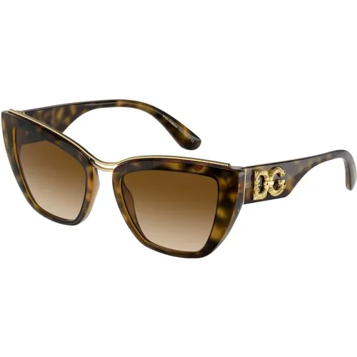 Devotion DG 6144 Sunglasses Dark Havana , female, Sizes: 54 MM - Dolce & Gabbana - Modalova