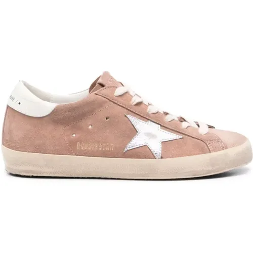 Blush Star Patch Sneakers , Damen, Größe: 35 EU - Golden Goose - Modalova