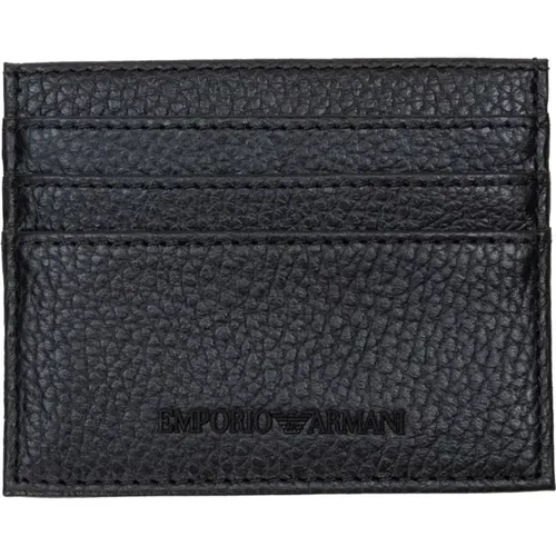 Minimalist Crocodile Print Card Holder , male, Sizes: ONE SIZE - Emporio Armani - Modalova