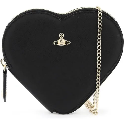 Herzförmige Crossbody-Tasche , Damen, Größe: ONE Size - Vivienne Westwood - Modalova
