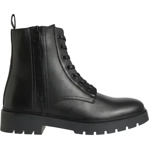 Zip-Up Combat Mid Boots , male, Sizes: 7 UK - Calvin Klein - Modalova