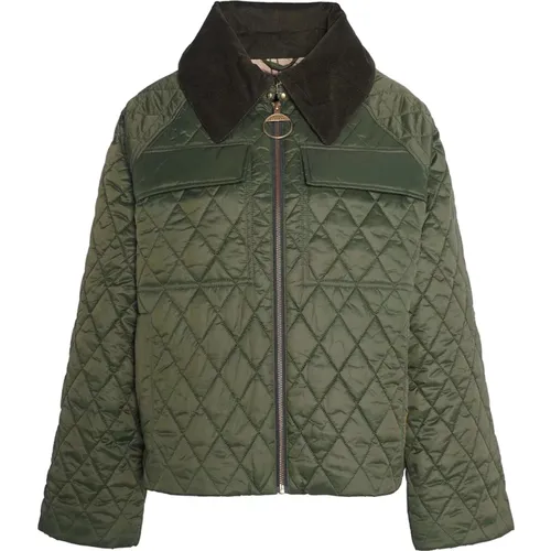 Steppjacke mit Kordelkragen , Damen, Größe: XS - Barbour - Modalova