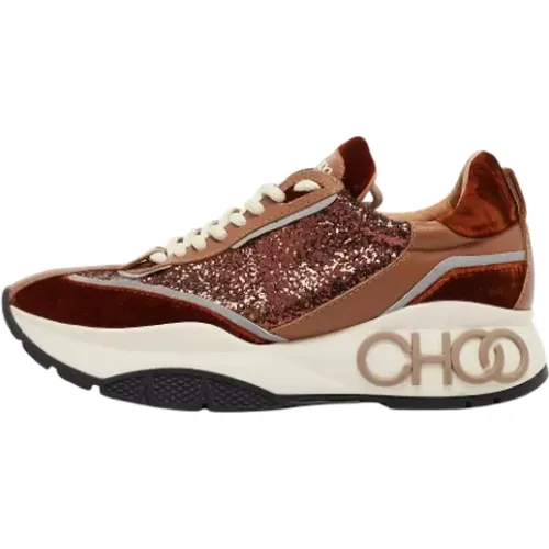 Pre-owned Leather sneakers , female, Sizes: 5 1/2 UK - Jimmy Choo Pre-owned - Modalova