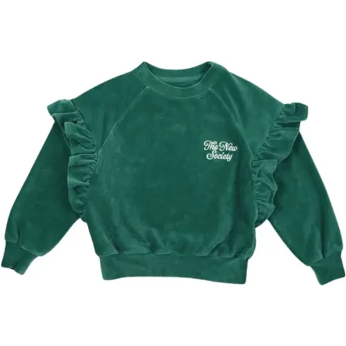 Retro Grüner Cordpullover - The New Society - Modalova