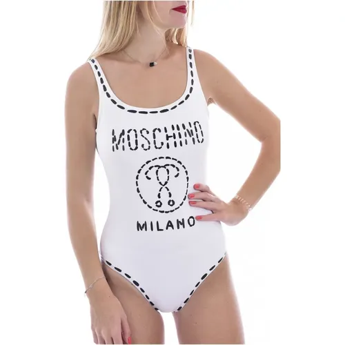 Logo Print Badeanzug , Damen, Größe: M - Moschino - Modalova