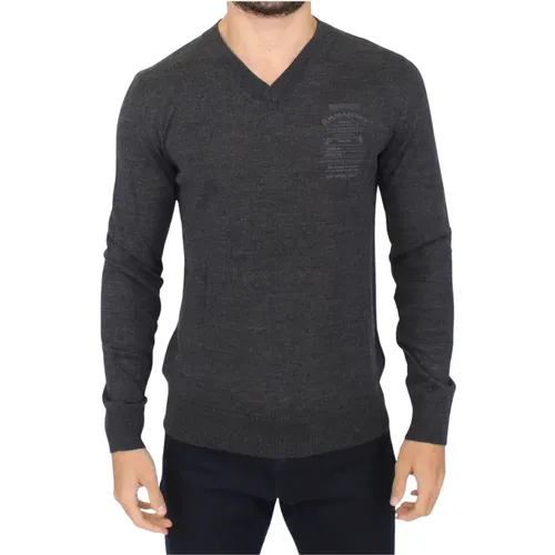 V-Neck Wool Blend Sweater , male, Sizes: S - Ermanno Scervino - Modalova