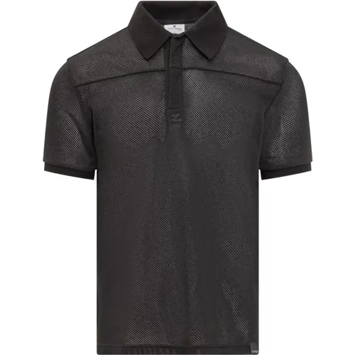 Mesh Polo Shirt , Herren, Größe: S - Courrèges - Modalova