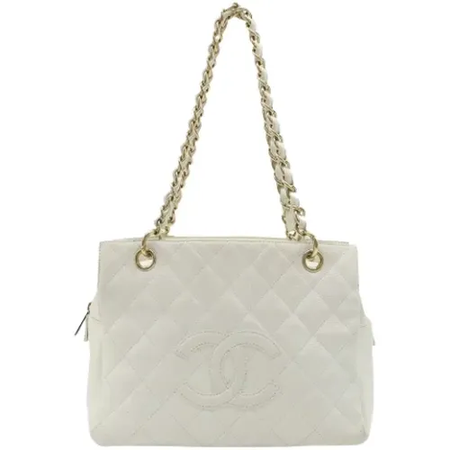 Gebrauchte Weiße Leder Shopper - Chanel Vintage - Modalova