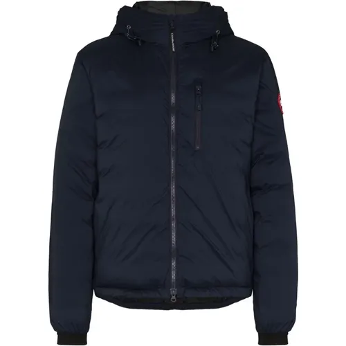 Navy Lodge Hooded Padded Jacket , male, Sizes: XL, L, S - Canada Goose - Modalova