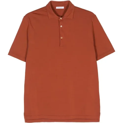 Clay Orange Cotton T-shirt , male, Sizes: L, M - Boglioli - Modalova