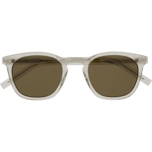 Quadratische Transparente Sonnenbrille UV-Schutz - Saint Laurent - Modalova