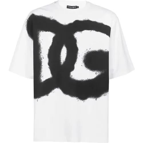 Luxurious Cotton Logo T-Shirt , male, Sizes: XS - Dolce & Gabbana - Modalova