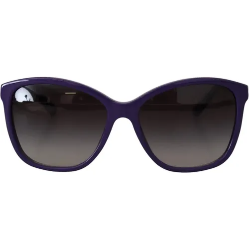 Lila Runde Acetat Sonnenbrille für Frauen - Dolce & Gabbana - Modalova