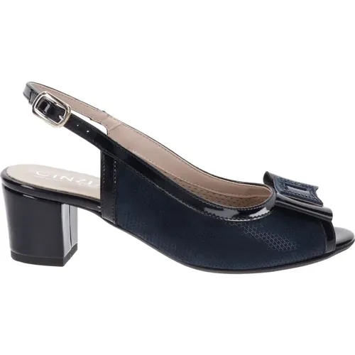 Womens Heeled Shoes in Faux Leather and Fabric , female, Sizes: 3 UK, 6 UK, 7 UK, 5 UK - Cinzia Soft - Modalova