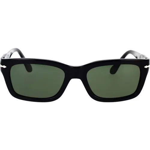 Bold Rectangular Sunglasses in /Green , unisex, Sizes: 54 MM - Persol - Modalova