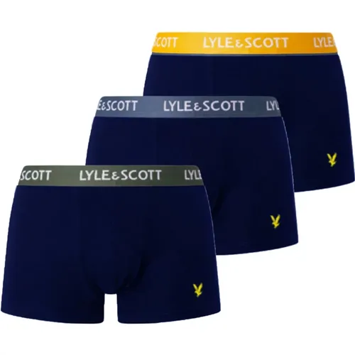 Dunkelblaue Boxershorts , Herren, Größe: L - Lyle & Scott - Modalova