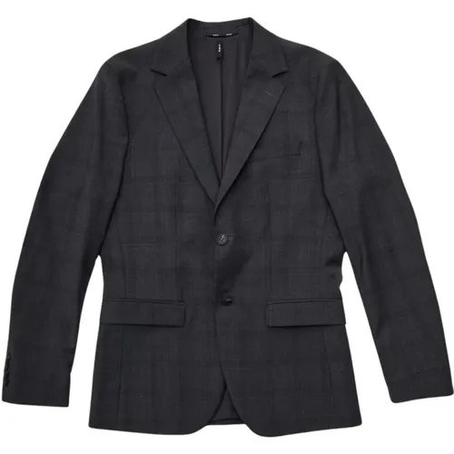 Slim Check Dunkelgrauer Blazer - Selected Homme - Modalova