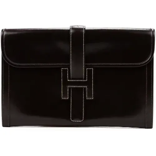 Pre-owned Leather clutches , female, Sizes: ONE SIZE - Hermès Vintage - Modalova