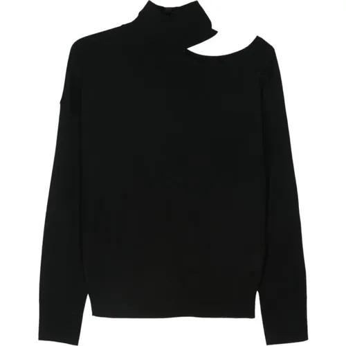 Schwarze Pullover Kollektion , Damen, Größe: L - Seventy - Modalova