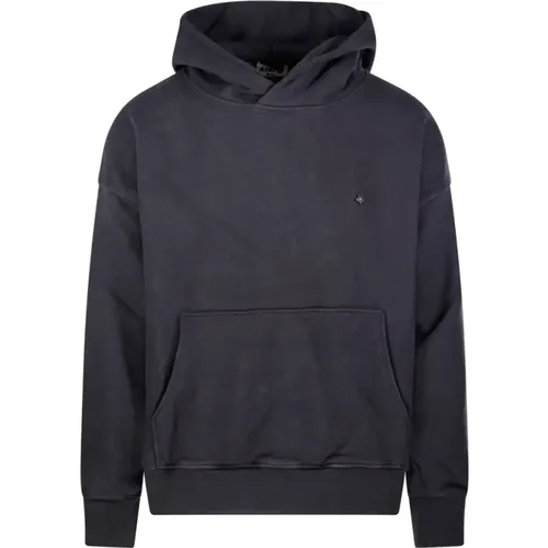 Gewaschener Schwarzer Hoodie Sweatshirt , Herren, Größe: L - A Paper Kid - Modalova