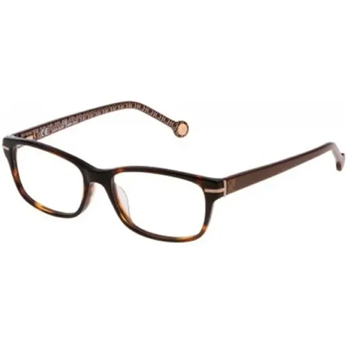 Braune Acetatrahmenbrille für Frauen - Carolina Herrera - Modalova