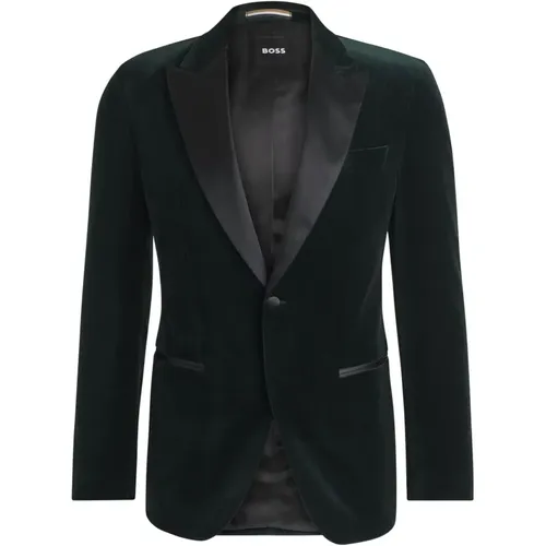 Cotton Jacket with 2 Buttons Pockets , male, Sizes: L, XL, M, 2XL - Hugo Boss - Modalova