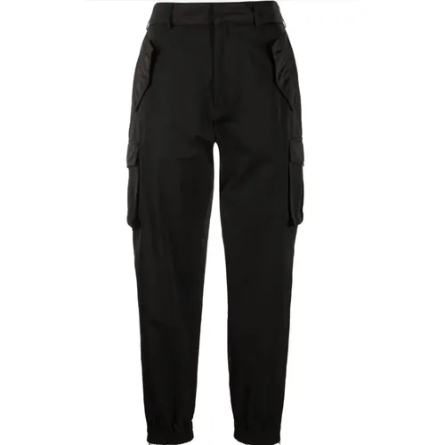 Cargo Trousers with High Waist and Zip Closure , female, Sizes: 2XS, S, XS - Ermanno Scervino - Modalova