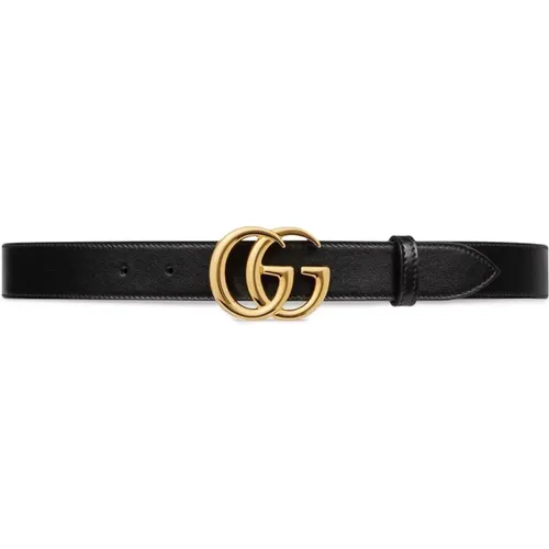 Marmont Belt with Gold Buckle , female, Sizes: 105 CM - Gucci - Modalova