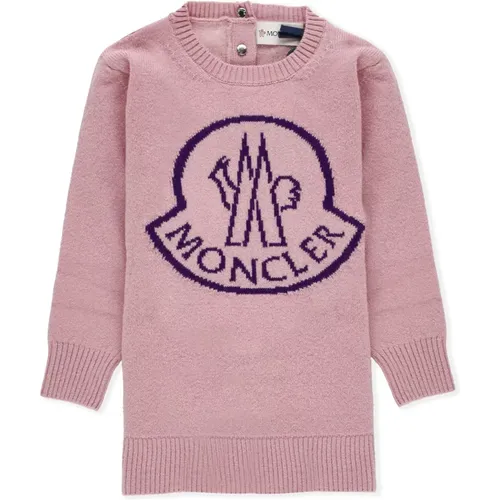 Rosa Wollkleid für kleine Mädchen - Moncler - Modalova
