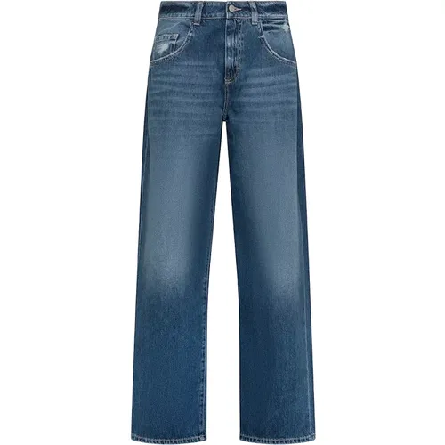 Dark Denim Wide Leg Jeans , female, Sizes: W27, W26 - Icon Denim - Modalova