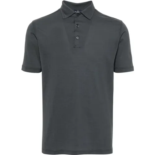 Grey T-shirts and Polos , male, Sizes: M, 2XL, L - Barba - Modalova