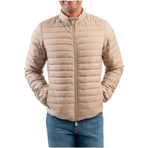 Men Quilted Horizontal Puffer Jacket , male, Sizes: L, M - Save The Duck - Modalova