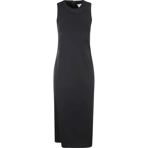 Schwarzes Slim Fit Midi Kleid Frauen , Damen, Größe: S - Max Mara - Modalova