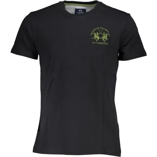 Elegant Tee with Embroidered Round Neck , male, Sizes: L - LA MARTINA - Modalova