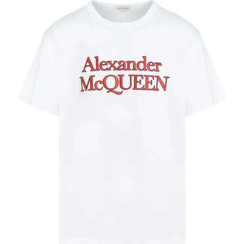 Stylisches Mid-Weight Baumwoll T-Shirt - alexander mcqueen - Modalova