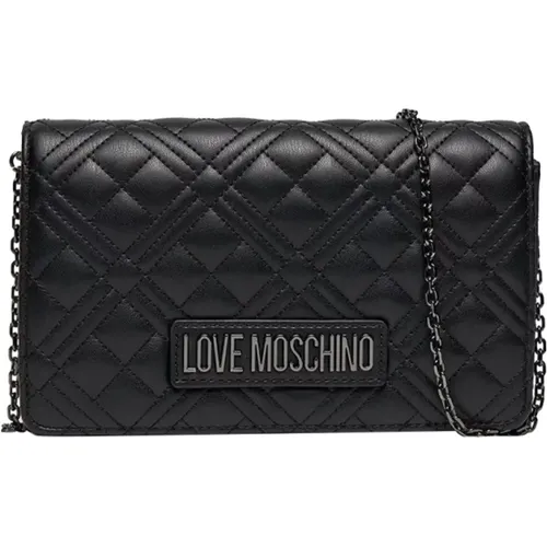 Schwarze Schultertasche Elegant Raffiniert - Moschino - Modalova