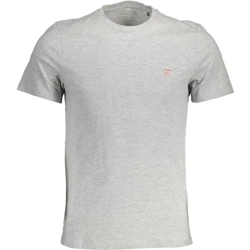 Graues Slim Fit Logo Tee fr Mnner , Herren, Größe: 2XL - Guess - Modalova