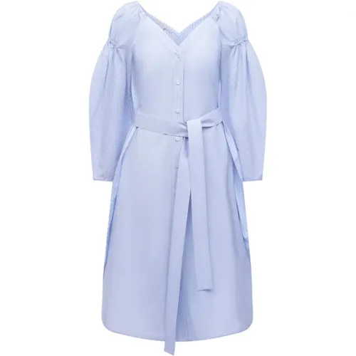 Cotton Dress with Button Closure and Removable Belt , female, Sizes: S, XS - Stella Mccartney - Modalova