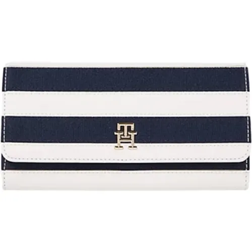 Iconic Tommy Large Flap Stripe Aw0Aw14652 , female, Sizes: ONE SIZE - Tommy Hilfiger - Modalova