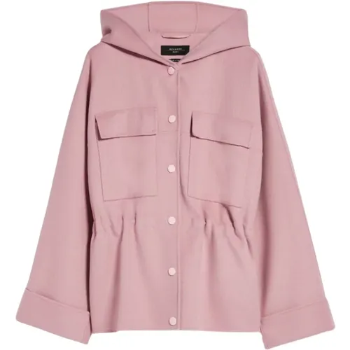 Kurzer Wollparka mit Kapuze , Damen, Größe: XS - Max Mara - Modalova